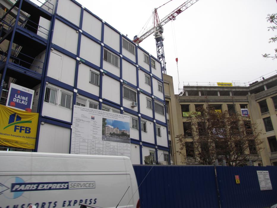 Vue extérieure du chantier