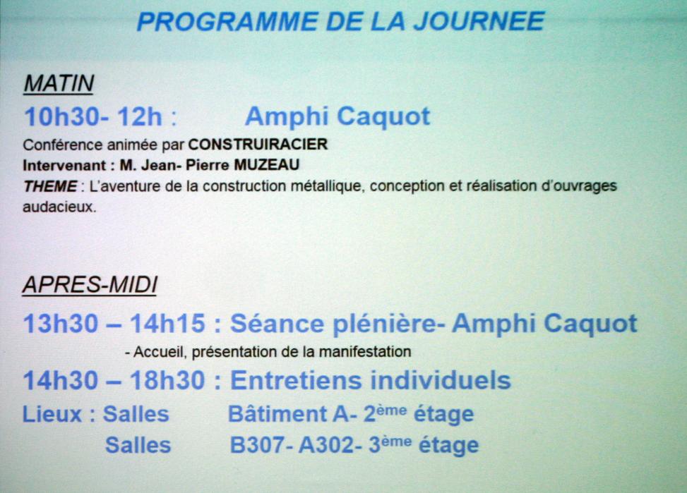 Programme de la journée