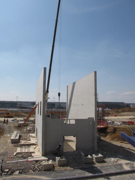Plateforme - Coulage de la cage d'ascenceur