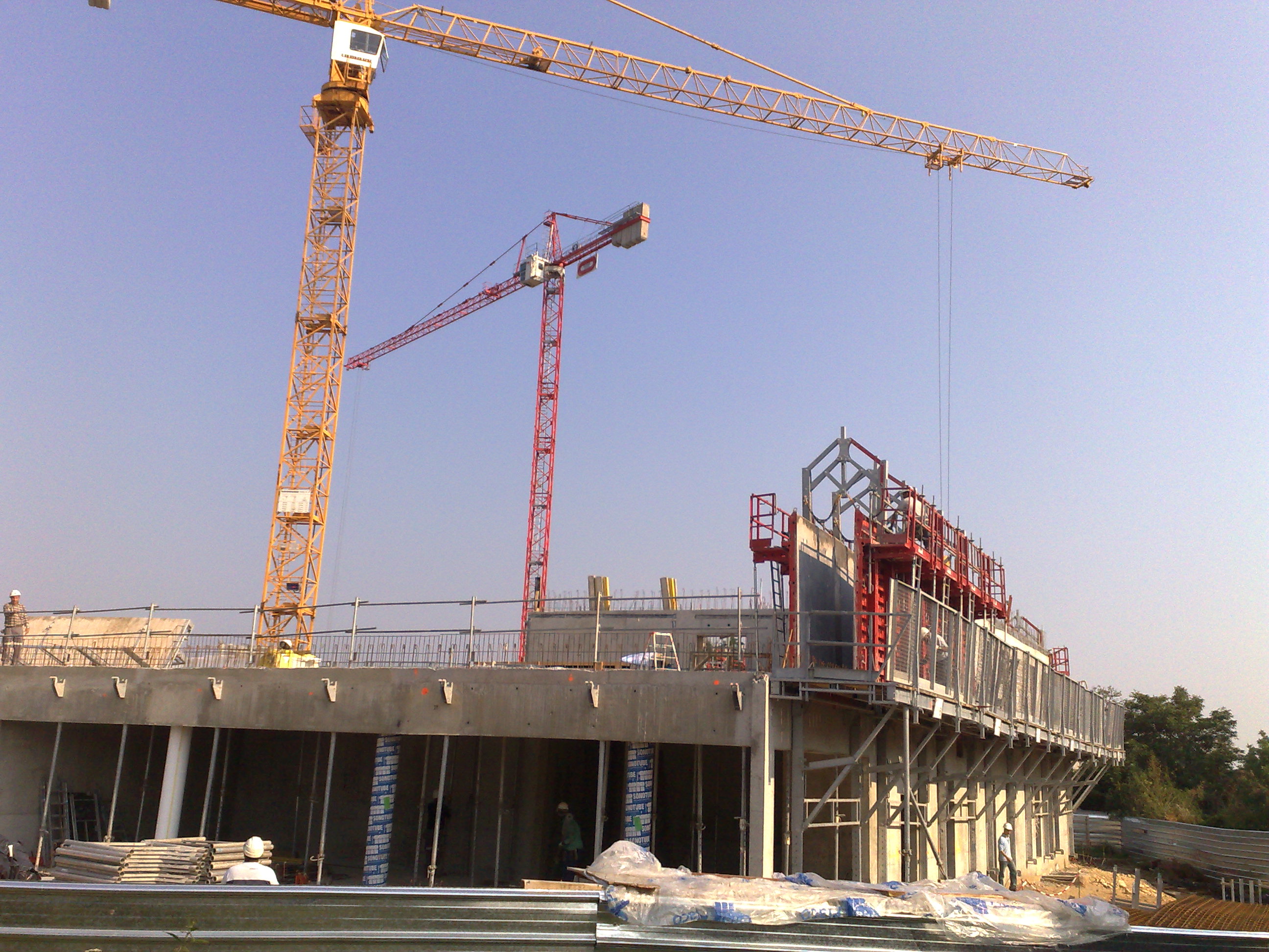 Vue extérieure du chantier